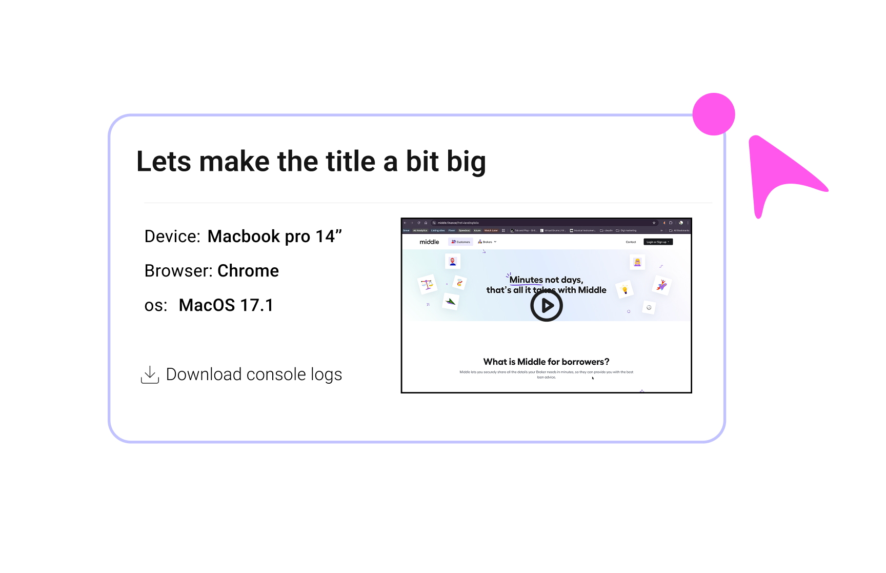 Feedback detail view